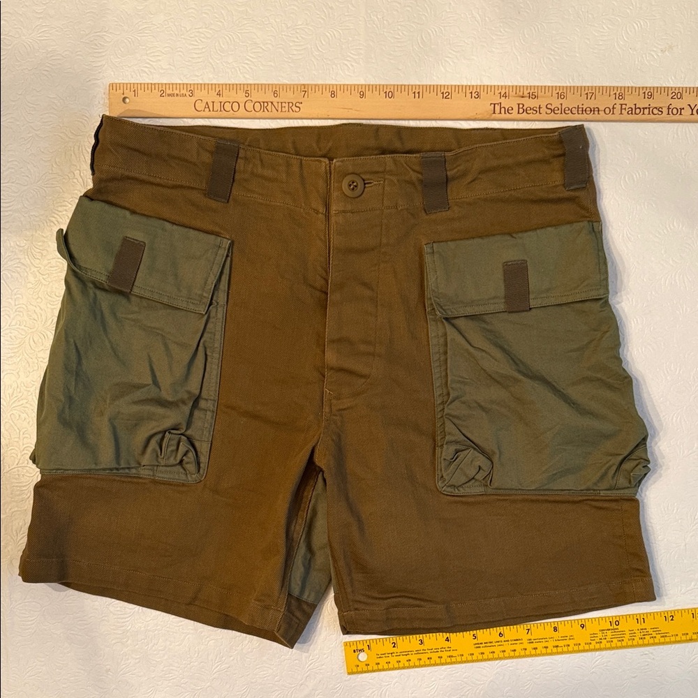 Olive and Brown Cargo Shorts
